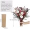Dried Christmas Flowers 52 Pieces Dried Red Flowers Bouquet with Pine Cone Bunny Tails Grass Red Eucalyptus Plants for Home Wedding Table Gifts Christmas Kitchen Party Decoration (16.5")